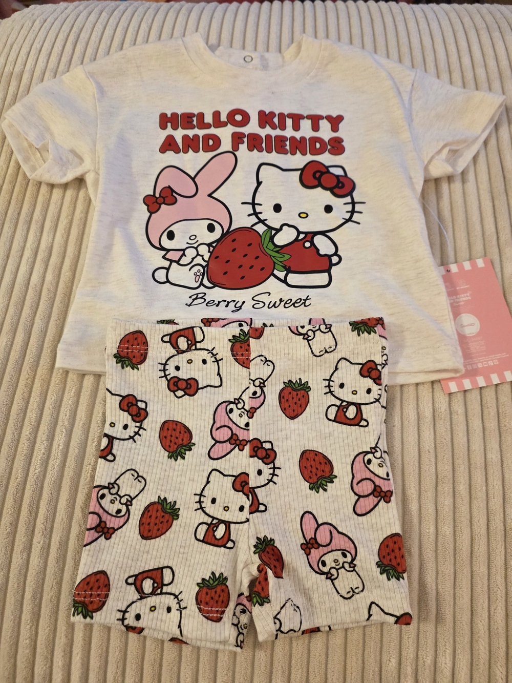Hello Kitty Kids Strawberry Set - White, Pink & Red